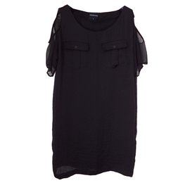 Robe courte noire American Retro en polyester Noir
