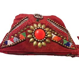 Antik Batik Pochettes Bordeaux