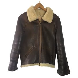 Autre Marque-Jaqueta de shearling-Marrom