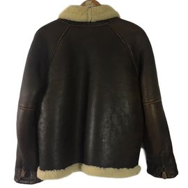 Autre Marque-Shearling bomber jacket-Brown