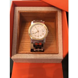 Hermès Bela Hermes Carrick modelo grande Prata Dourado