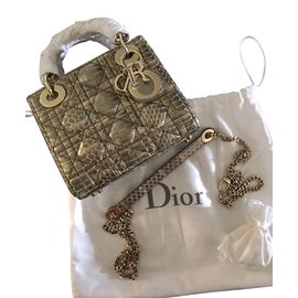 Dior-Lady Dior Mini-Python drucken