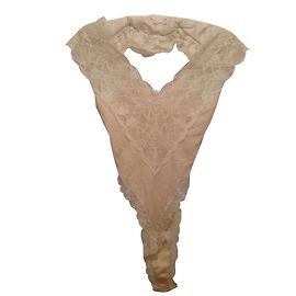 Autre Marque Body de encaje crema de algodón Talla M Crudo