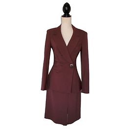 Autre Marque Dark brown wool flannel skirt size 38 Dark brown