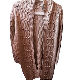 Gilet en maille coton beige Gerard Darel Beige