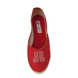 Lanvin Red Cloth Espadrilles Sandals 39 Red