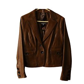 Veste en cuir marron Oakwood Marron