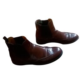 Church's-Ankle Boots-Dark red