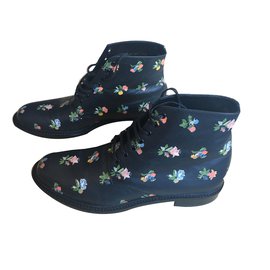 Saint Laurent-Ankle Boots-Liberty print