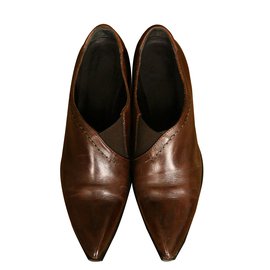 Autre Marque HEYRAUD Ankle Boots Dark Brown Leather Dark brown