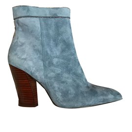 Autre Marque Bottines en cuir gris Gris