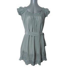 Robe April en soie verte Jovovich Hawk Vert