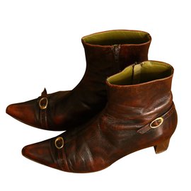 Autre Marque-KALLISTE Ankle Boots-Brown