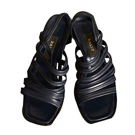 Bally Blue Leather Open Pumps 7US Blue