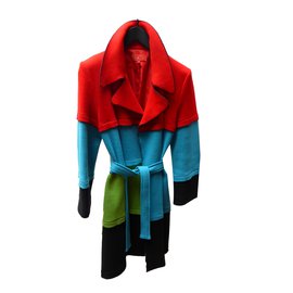 Autre Marque CHACOK Coat Black Red Blue Olive green
