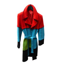 Autre Marque-CHACOK Coat-Black,Red,Blue,Olive green