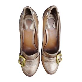 Escarpins Chloé en cuir métallisé bronze 37 Bronze