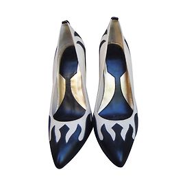 Décolleté Alexander Mcqueen in pelle nero e bianco 39 Nero Bianco