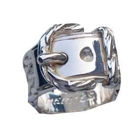 Hermès Ring Sellier Silvery