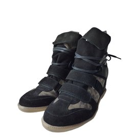 Ikks Baskets Noir Imprimé léopard