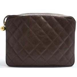 Chanel-Handbag-Dark brown