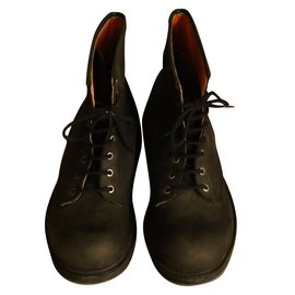Autre Marque Botas John COOPER de couro preto 41 Preto