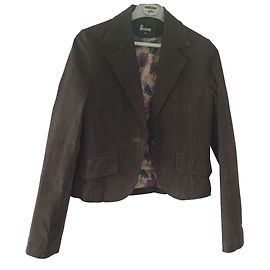 No Name Lederjacke Dunkelbraun M Dunkelbraun