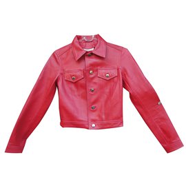 Vanessa Bruno Athe Lederjacke Rot Rot