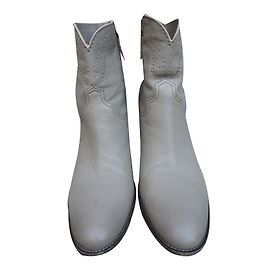 Botines Sartore de piel gris Gris