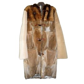 Maison Martin Margiela-Maison martin margiela men's hat fur coat new-Brown