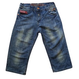 Dsquared2-BERMUDA JEANS-Bleu