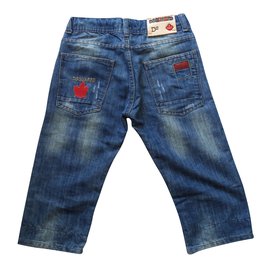 Dsquared2-BERMUDA JEANS-Bleu