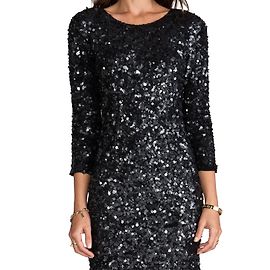 Robe de cocktail noire à sequins Antik Batik LULU Noir