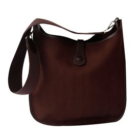 Hermès-Handbags-Dark brown
