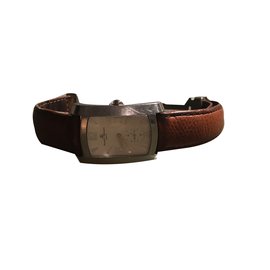 Relógio Baume & Mercier Hampton Aço e Couro Marrom Marrom Prata