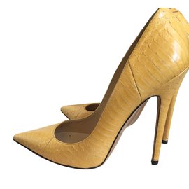 Jimmy Choo Python Pumps Gelb Größe 40 Gelb
