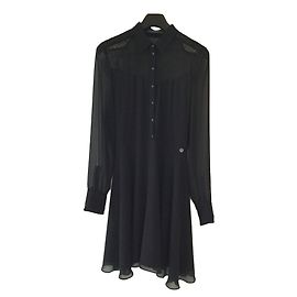 Vestido Guess Preto com Renda Preto