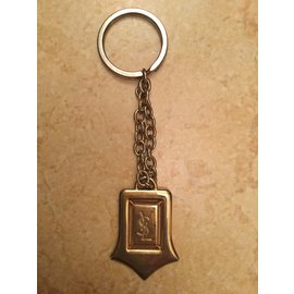 Yves Saint Laurent-Bolsa / amuleto de llaves-Dorado