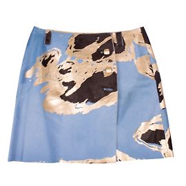Chanel Jupe en cuir Bleu