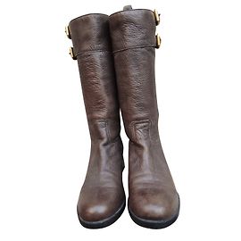 Stivali da equitazione Prada in pelle marrone Marrone