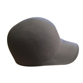 Max & Co Grey Wool Hat Size M Grey