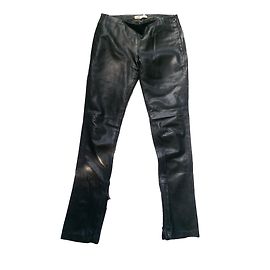 Sandro Hose aus schwarzem Lammfell Schwarz