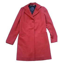 Calvin Klein Wool Coat Coral Coral