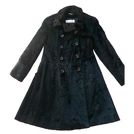 Abrigo Sportmax Negro Efecto Terciopelo Algodón Viscosa 42FR Negro