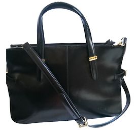 Autre Marque Bolsa de mão Hilly em couro preto Preto