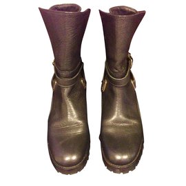 Biker boots Uterque Black
