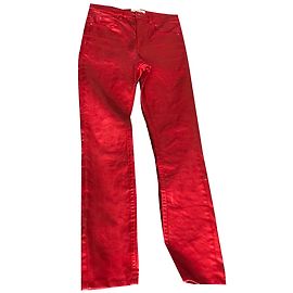 Isabel Marant Etoile Jeans Rot Metallisch