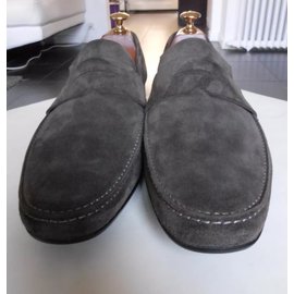 Hermès-Loafers slip ons-Grey