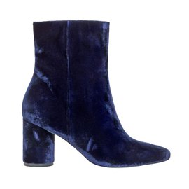 & Other Stories-Ankle boots in velvet-Navy blue