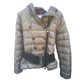 Moncler Jacket Grey Cotton Size 2 Grey